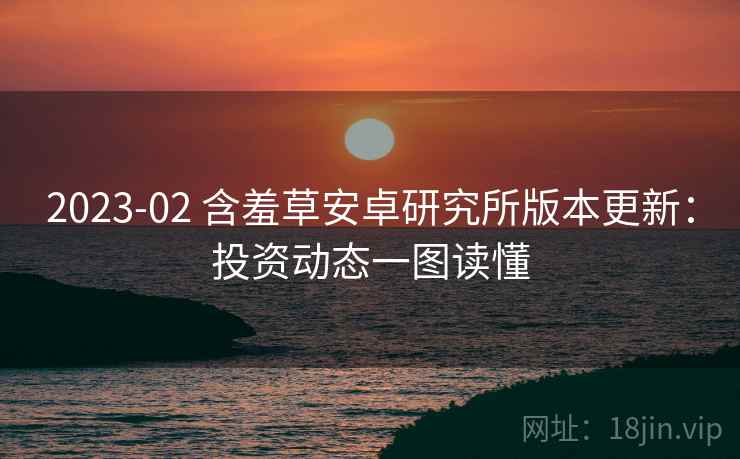 2023-02 含羞草安卓研究所版本更新：投资动态一图读懂