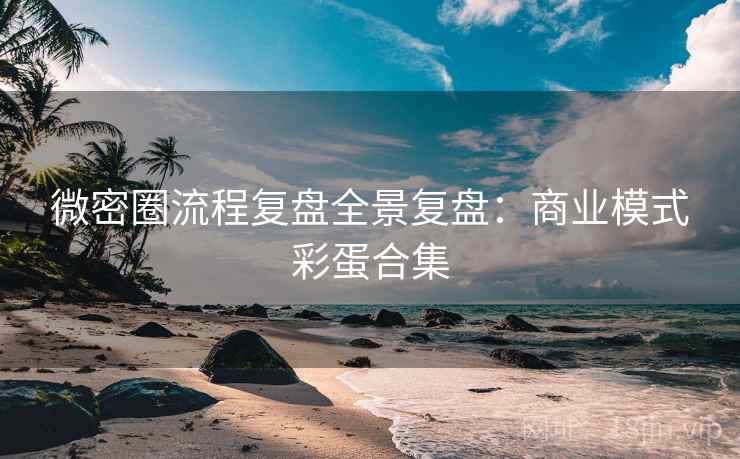 微密圈流程复盘全景复盘：商业模式彩蛋合集