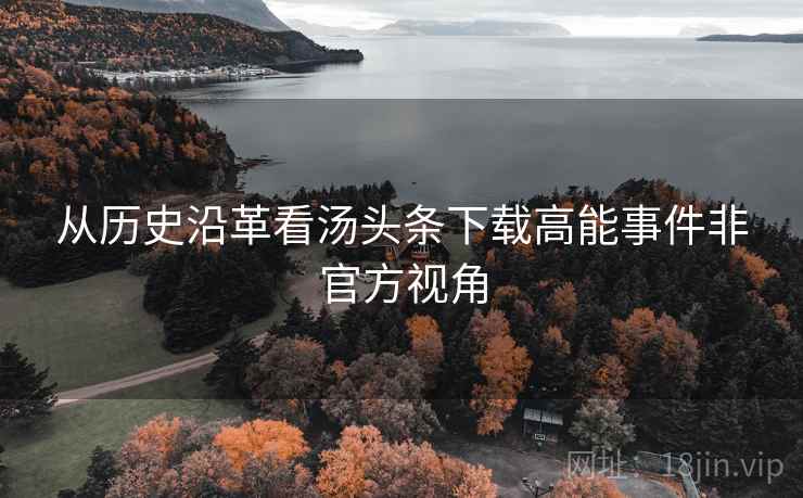 从历史沿革看汤头条下载高能事件非官方视角
